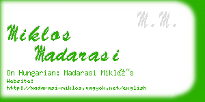 miklos madarasi business card